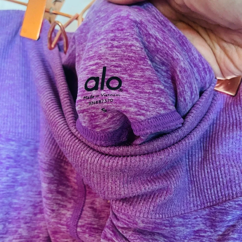 ALO Yoga Purple Heather High-Waist Leggings